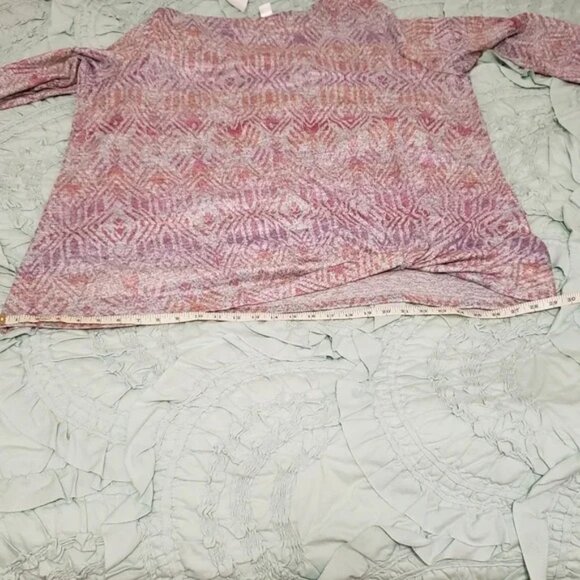 Cozy Ombre Print Top with Knot Detail 3X Women Plus CJ Banks - Picture 7 of 12